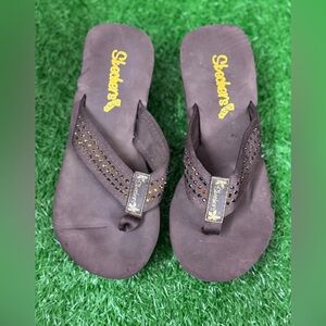 Skechers Women's‎ Brown platform Sandals Size 6/6.5
